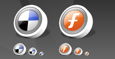 stylish social bookmarking icon set