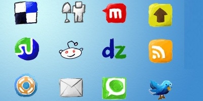 Free social bookmarking icon set