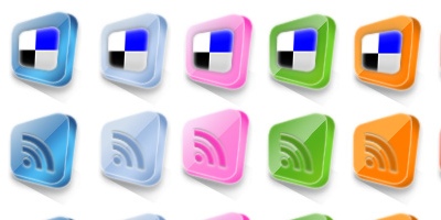 stylish social bookmarking icon set