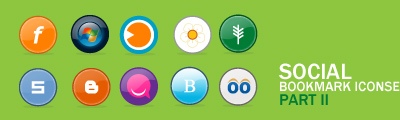 stylish social bookmarking icon set