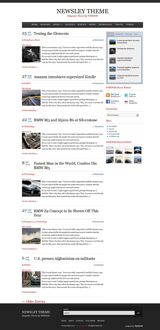 Newsley Traditional Blog Layout