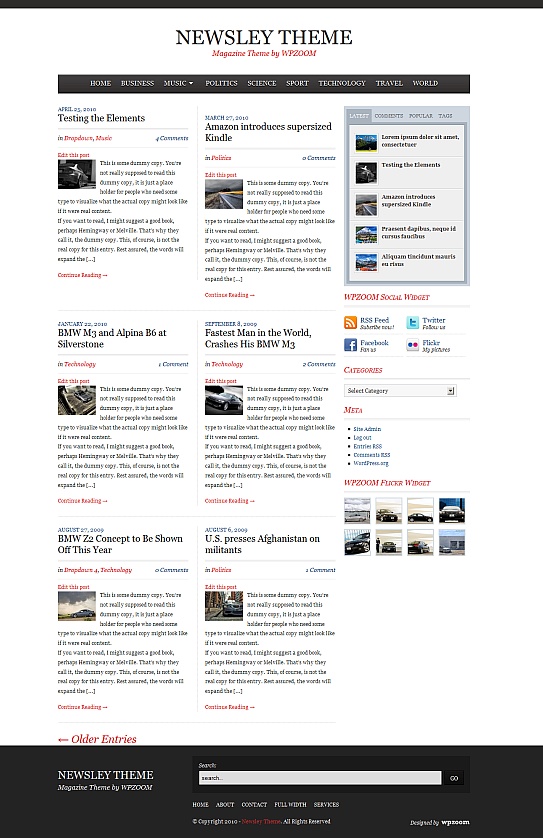 Newsley 2 Two-column layout
