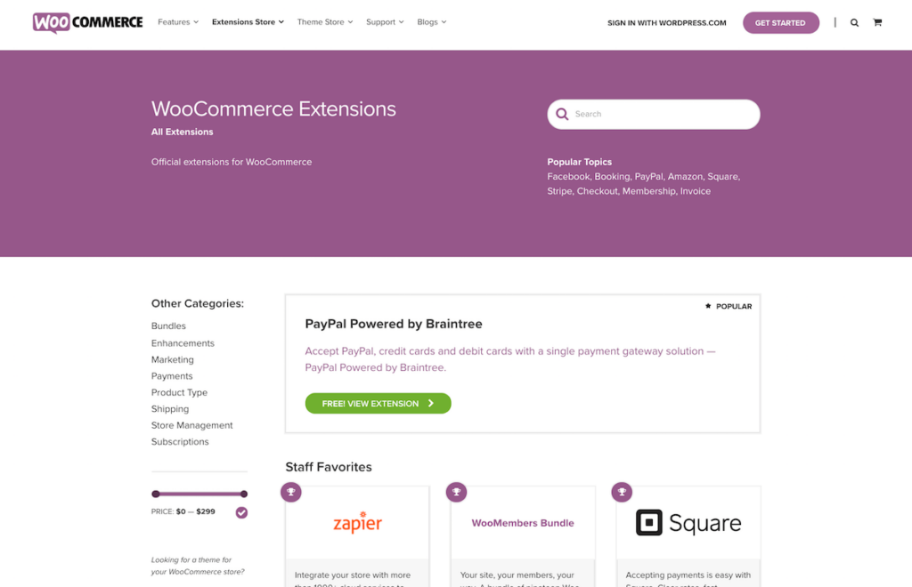 WooCommerce extensions