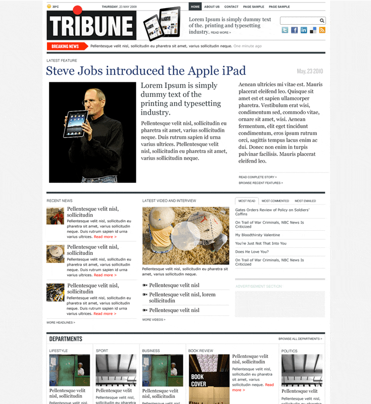 How Tribune's appearance has changed since its release in 2010.