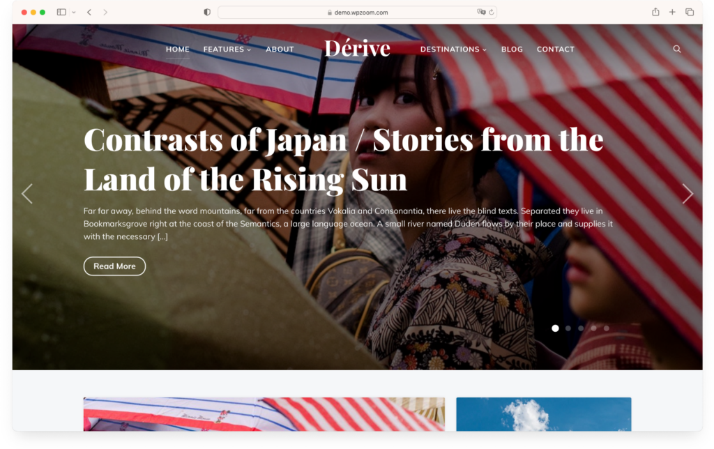 Derive travel theme