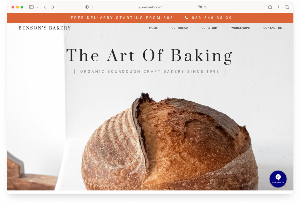 Hello Elementor - a free WordPress blog theme