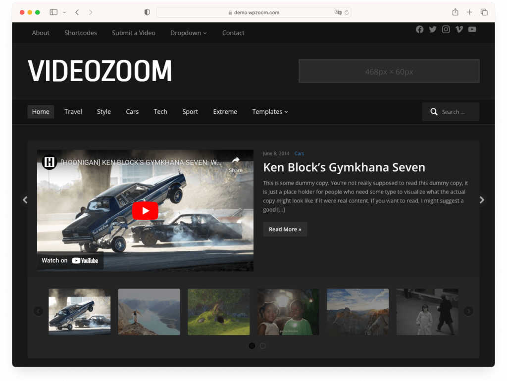 Videozoom movie theme