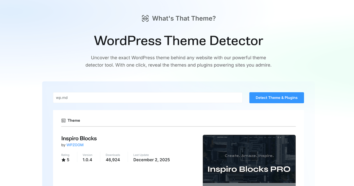 WordPress Theme Detector – What Theme Is That Site Using?