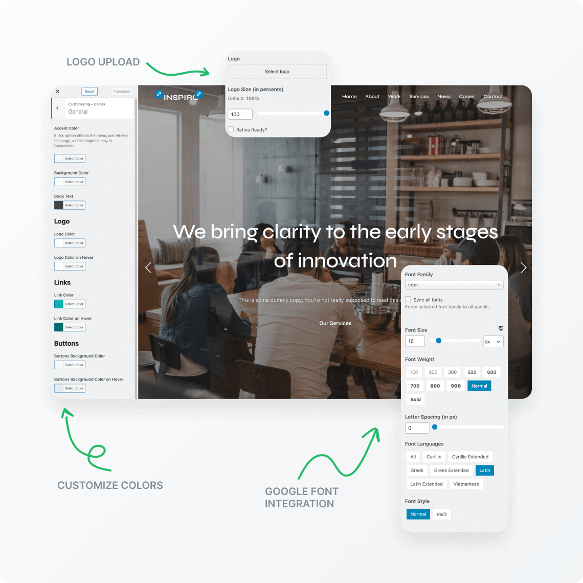 Theme customizer