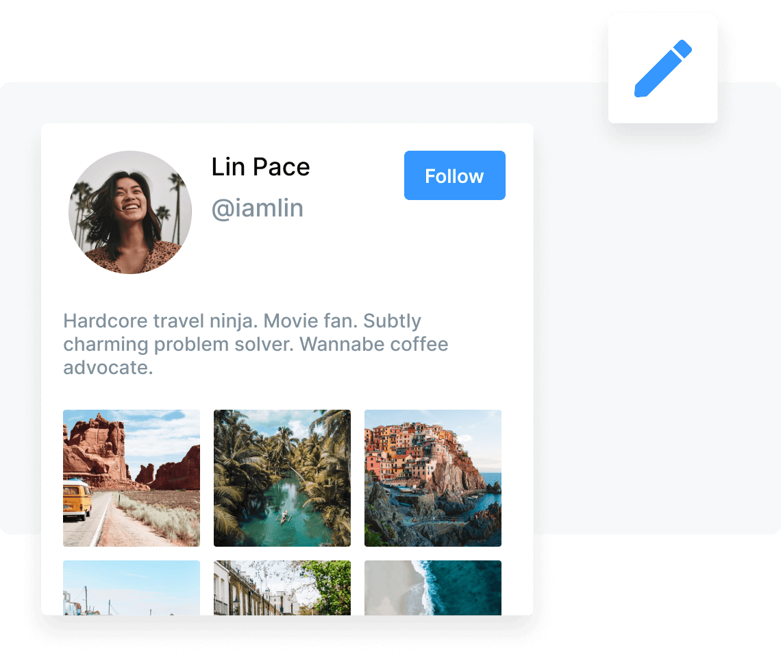 instagram widget header
