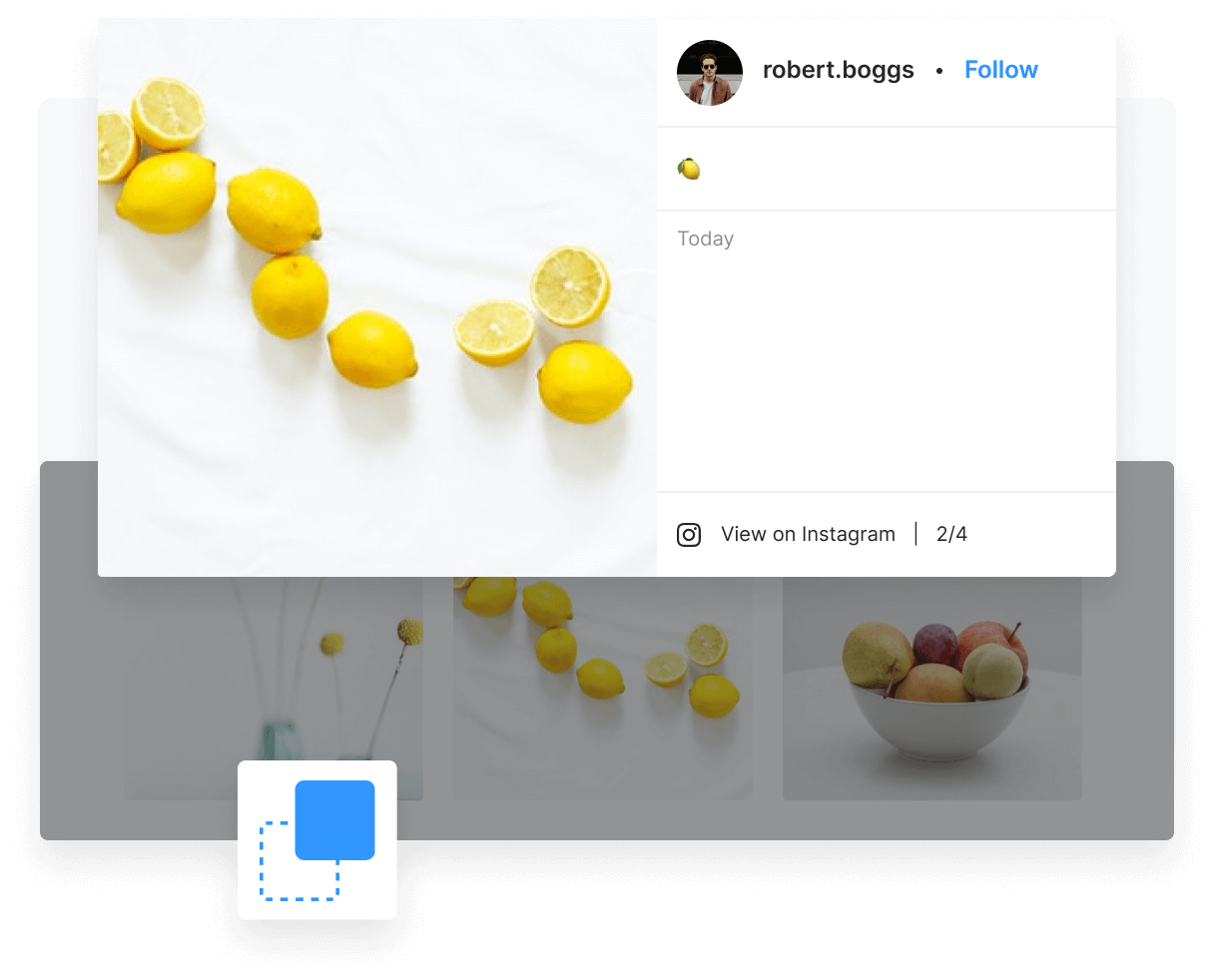 instagram widget lightbox