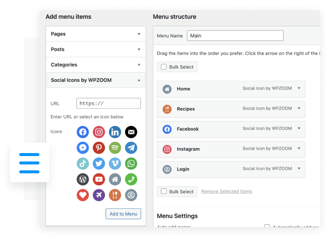 social icons customize