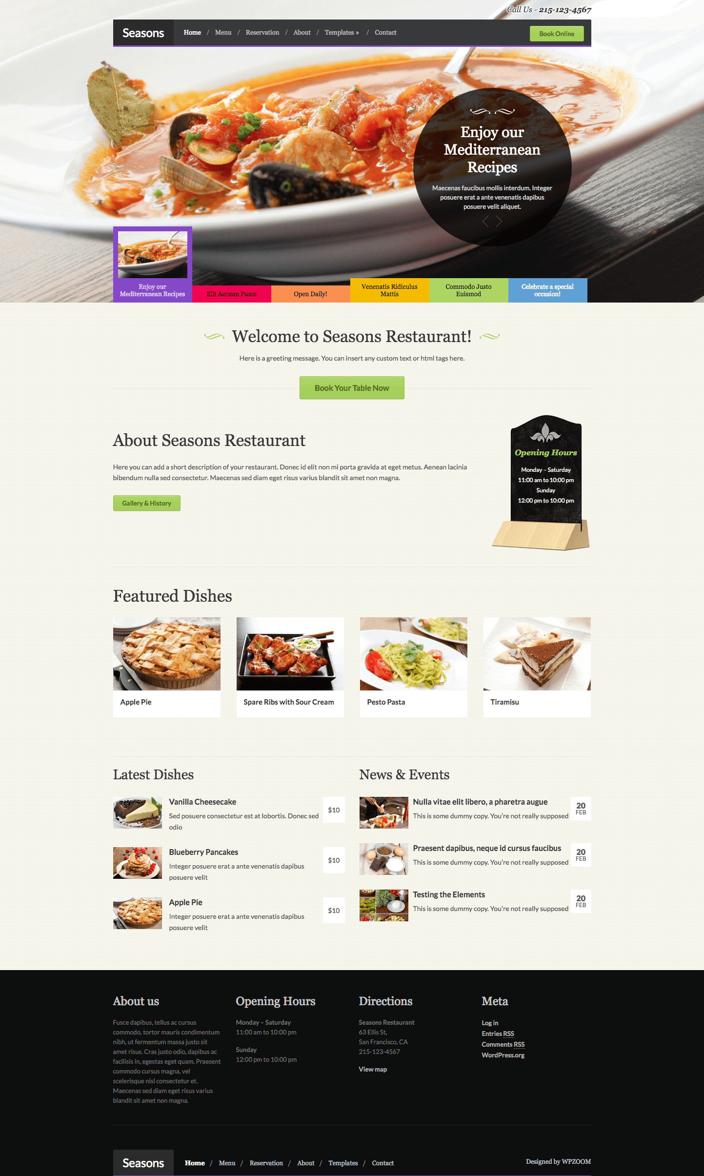 seasons restaurant wordpress theme by wpzoom