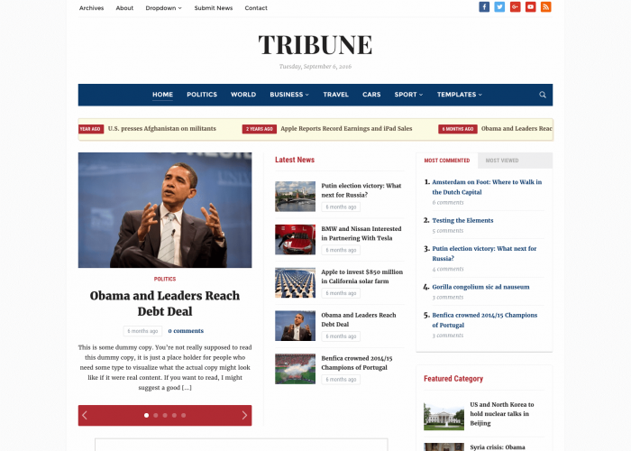 Tribune - Newspaper WordPress Theme