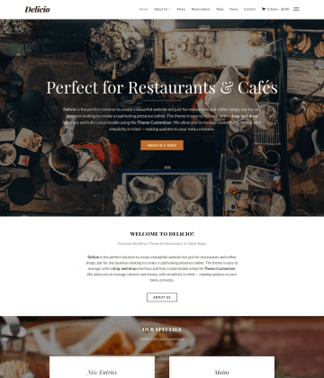 Delicio - Best WordPress Restaurant Theme