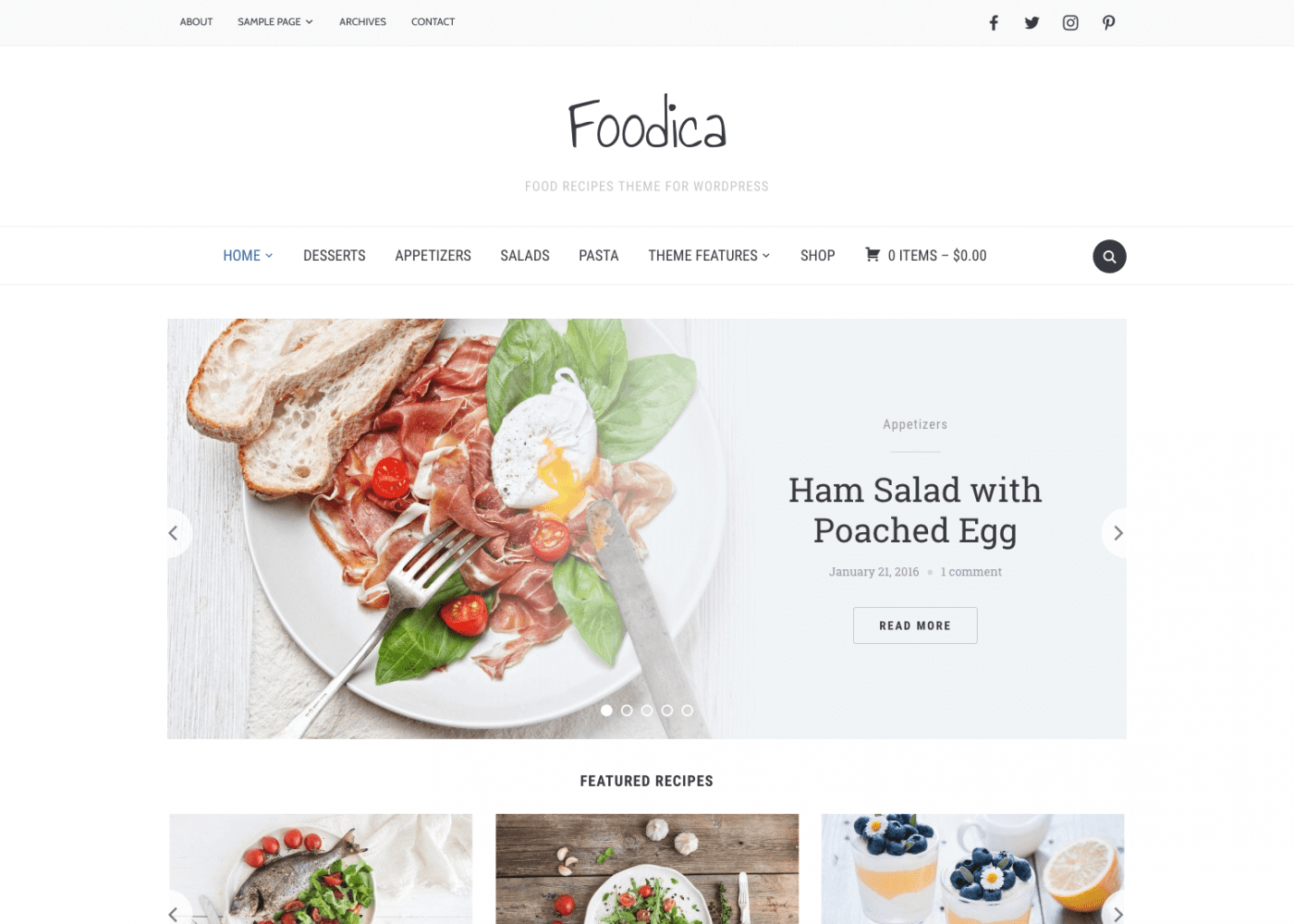 Foodica • beautiful recipe food blog WordPress theme – WPZOOM