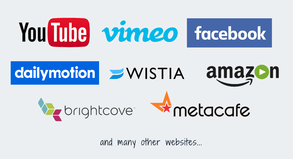 Video platforms supported by VideoBox