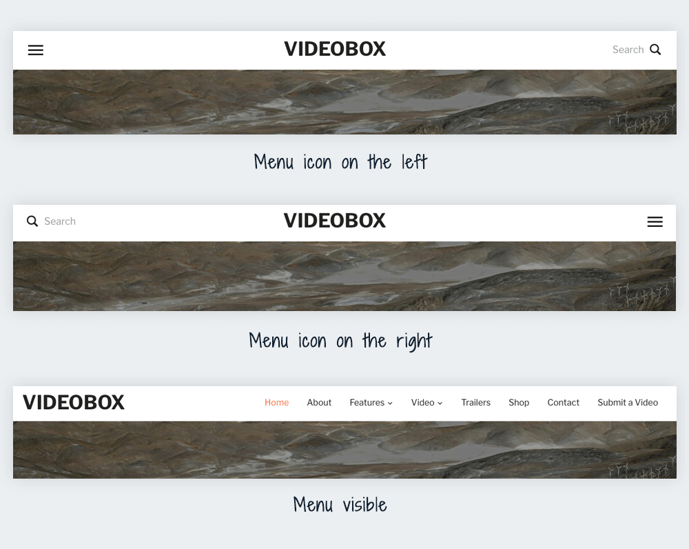 VideoBox menu