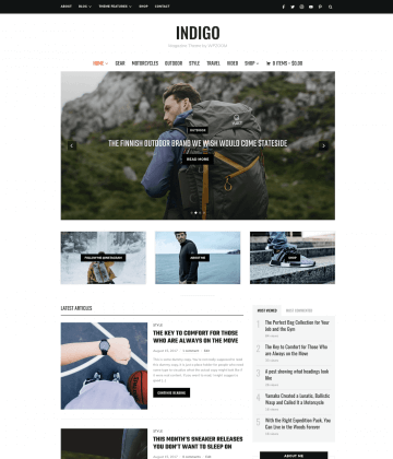 Indigo - Blog and Magazine WordPress theme