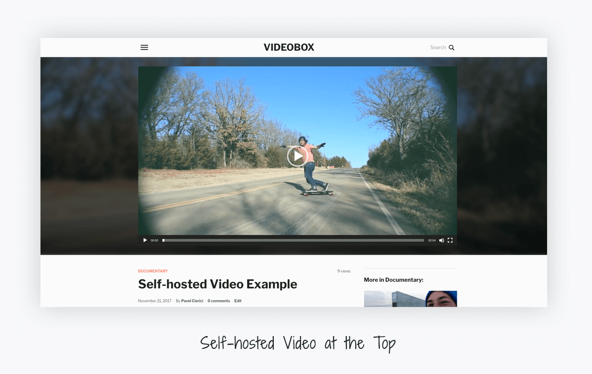 VideoBox self-hoster video support