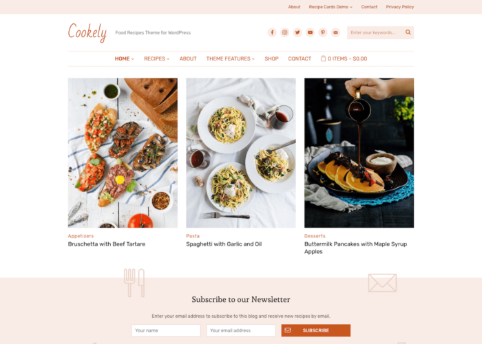 Cookely - WordPress Theme for Food Blogs