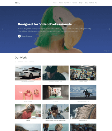 Reel Video Portfolio WordPress theme