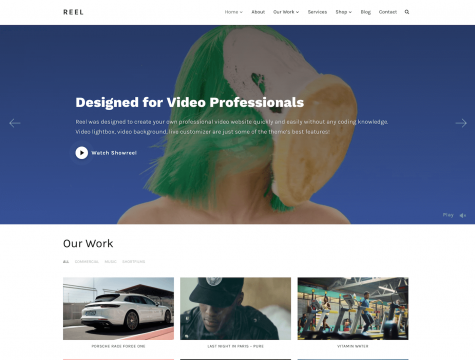 Reel - WordPress video portfolio theme