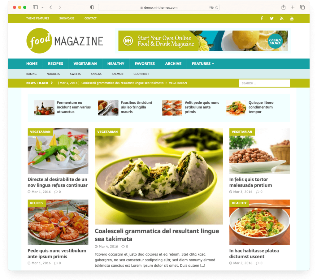 MH FoodMagazine - a recipe theme for food bloggers