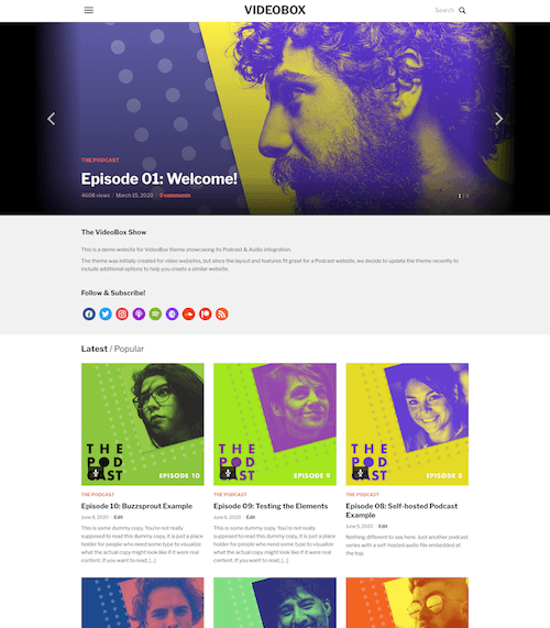 VideoBox Podcast / Audio Demo