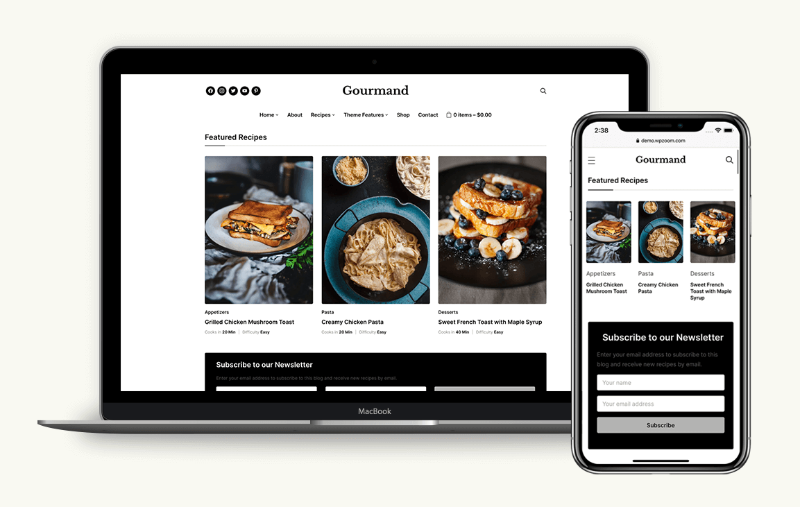 Responsive Food Blog Theme