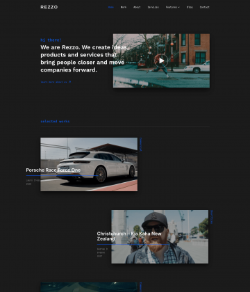 Rezzo - Video Portfolio WordPress Theme