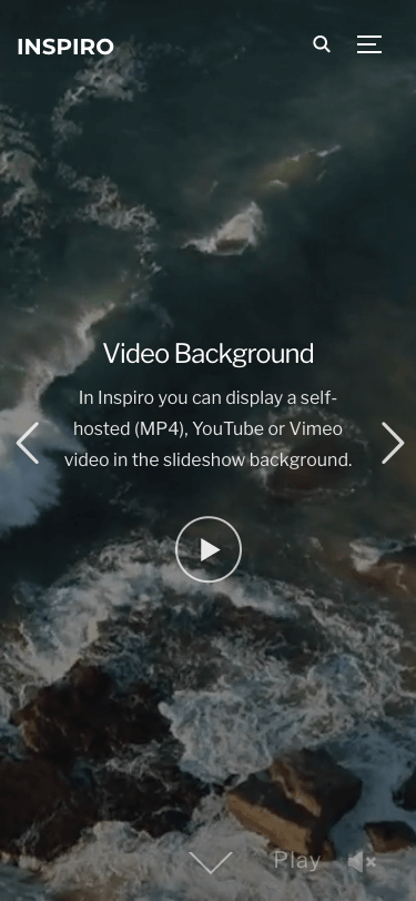 Inspiro Theme - Mobile view