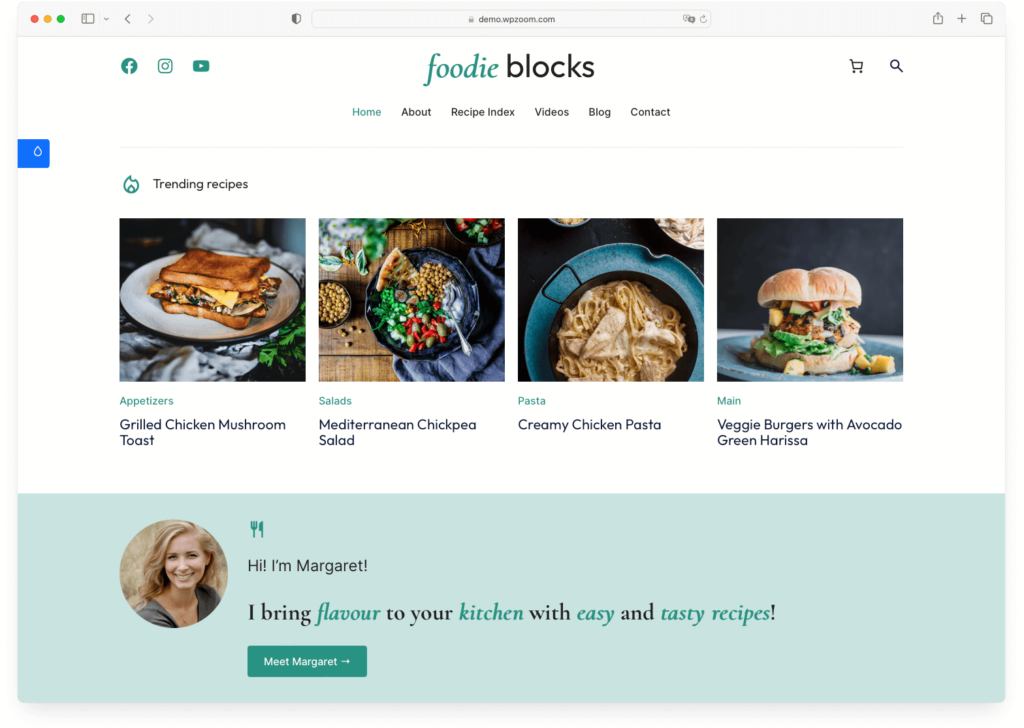 Foodie Blocks - a flexible WordPress theme for food blogs