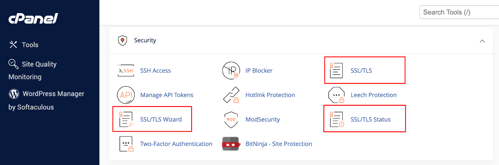 cPanel > SSL