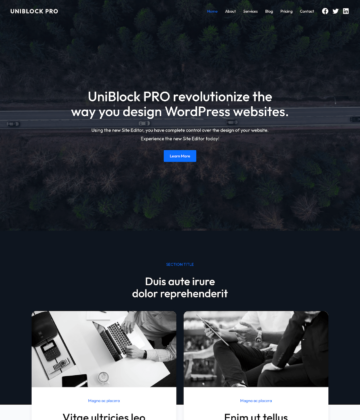 UniBlock PRO - Full Site Editing WordPress theme