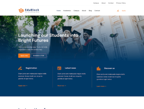 EduBlock - Block Theme for Education Sites (FSE)