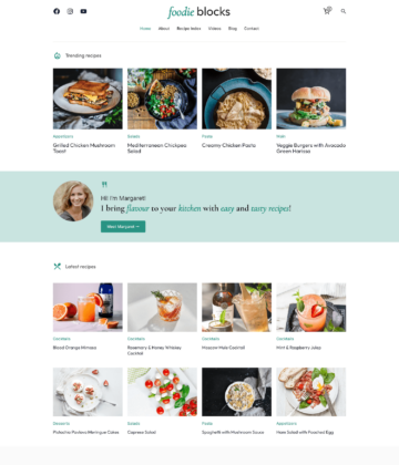 Foodie Blocks - WordPress theme for food website