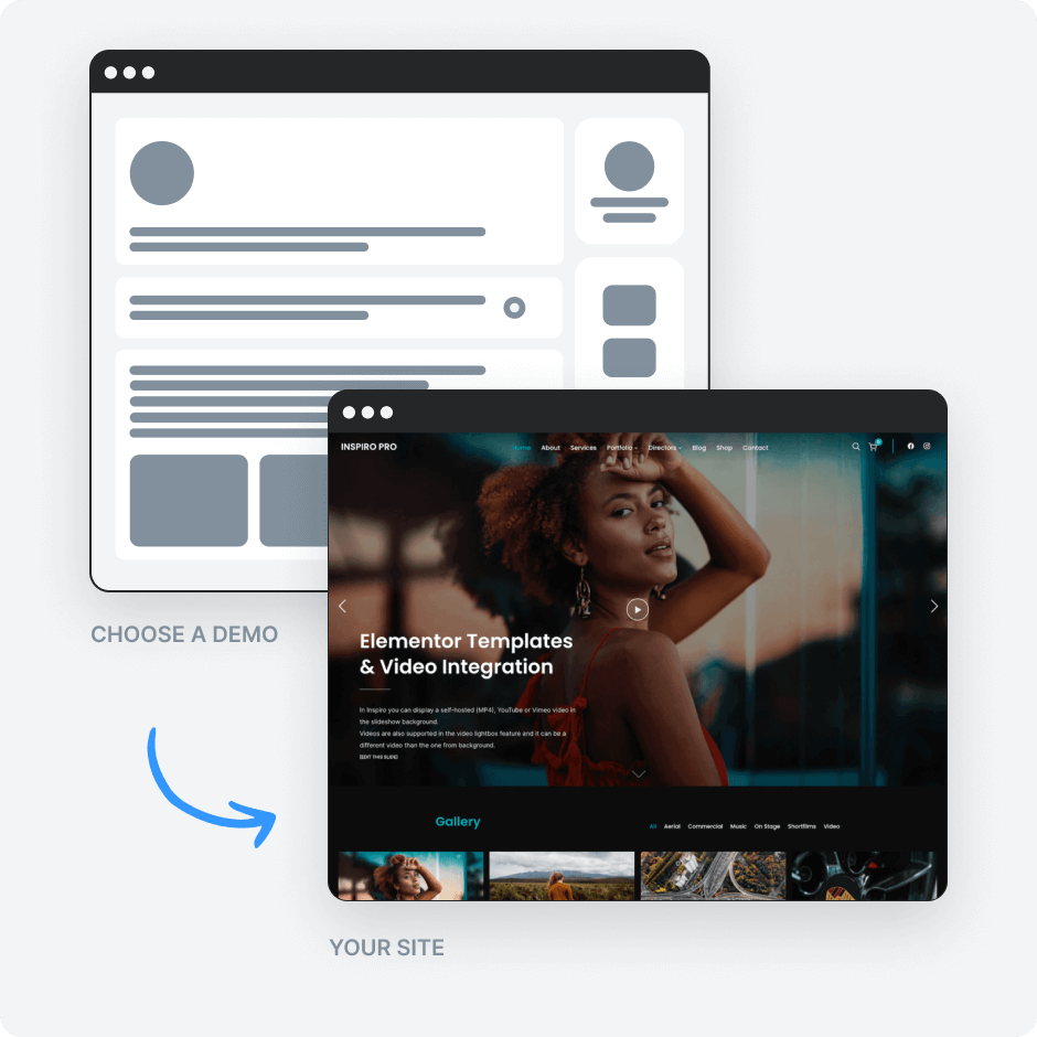 Inspiro PRO demo importer