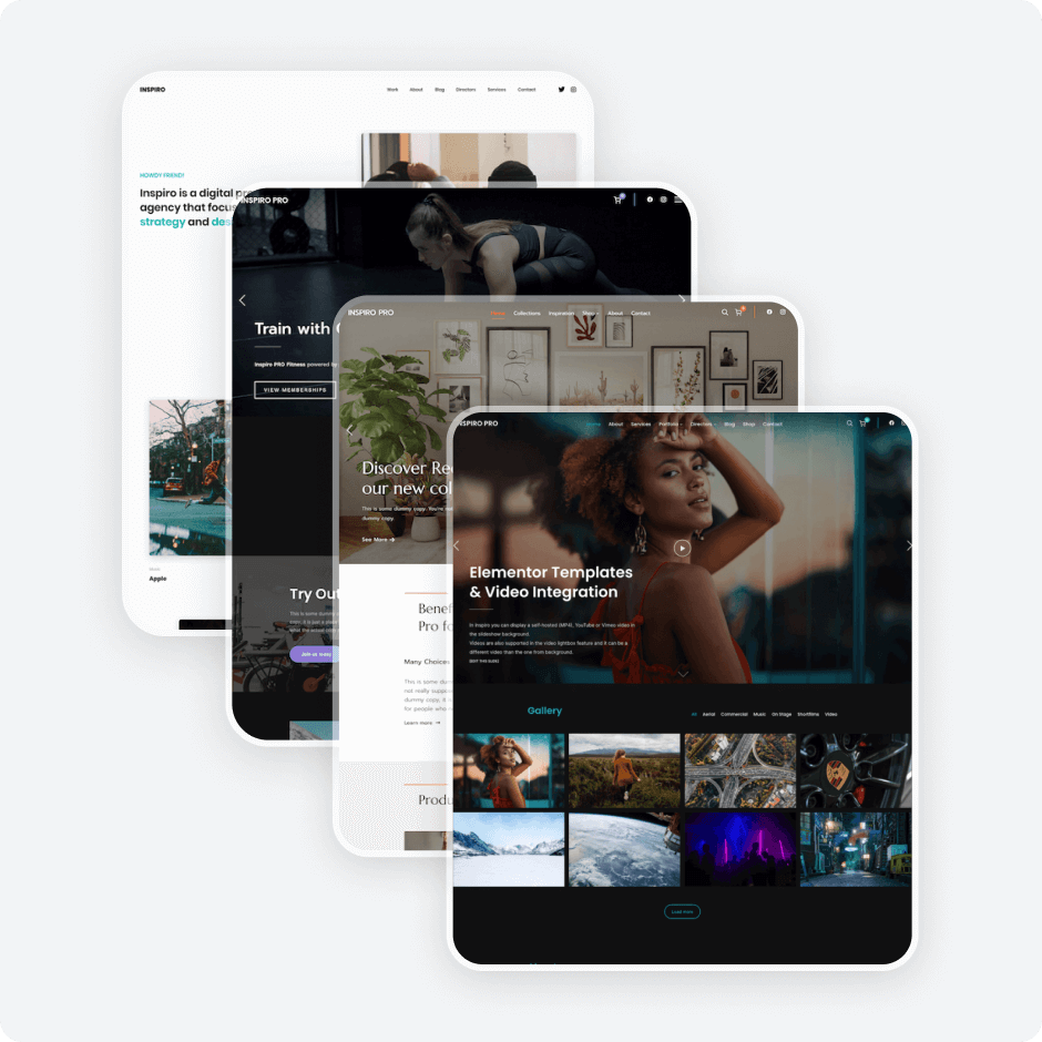 Inspiro PRO starter sites