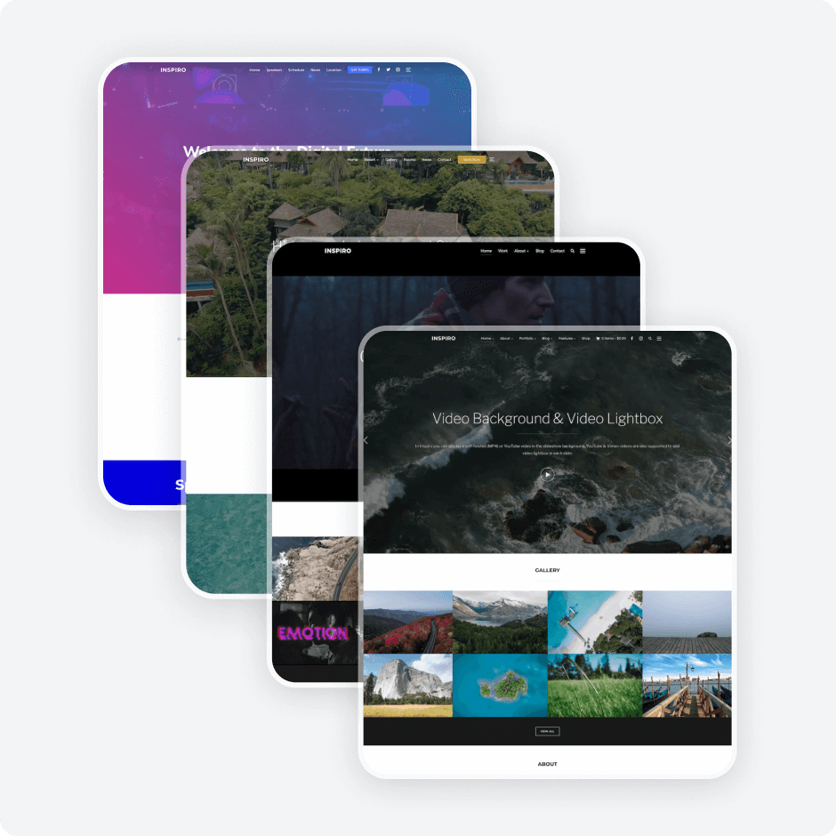 Inspiro Premium starter sites