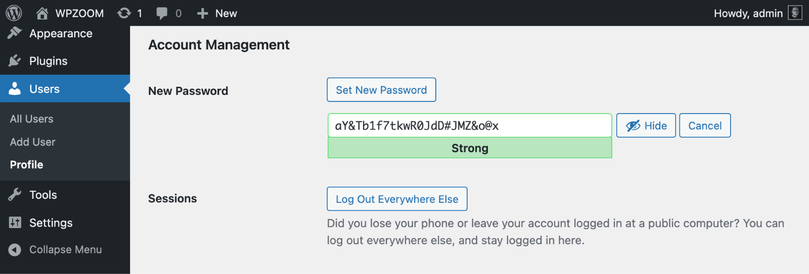 Strong Password
