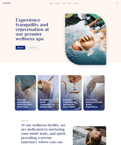 Inspiro Premium wellness / spa demo