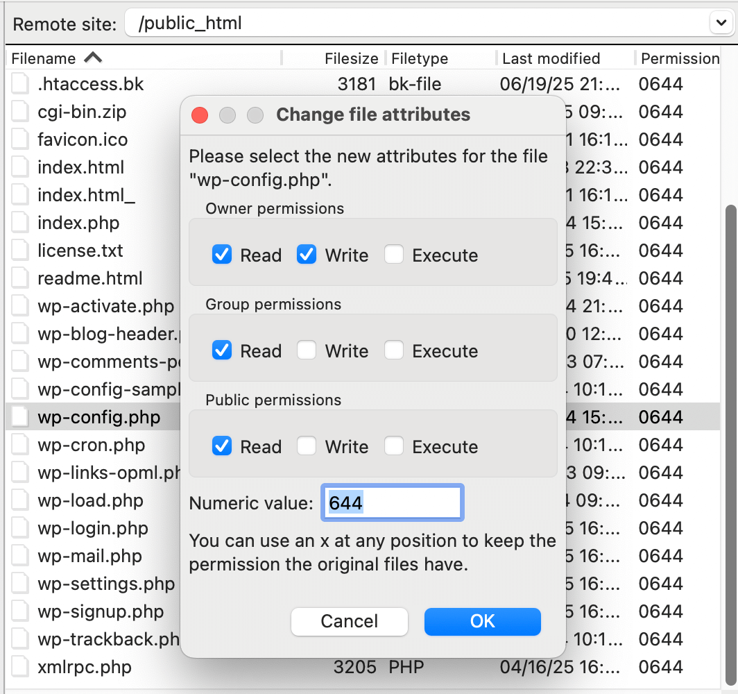File permissions