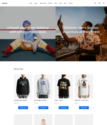 Anchor - fast and simple WooCommerce theme