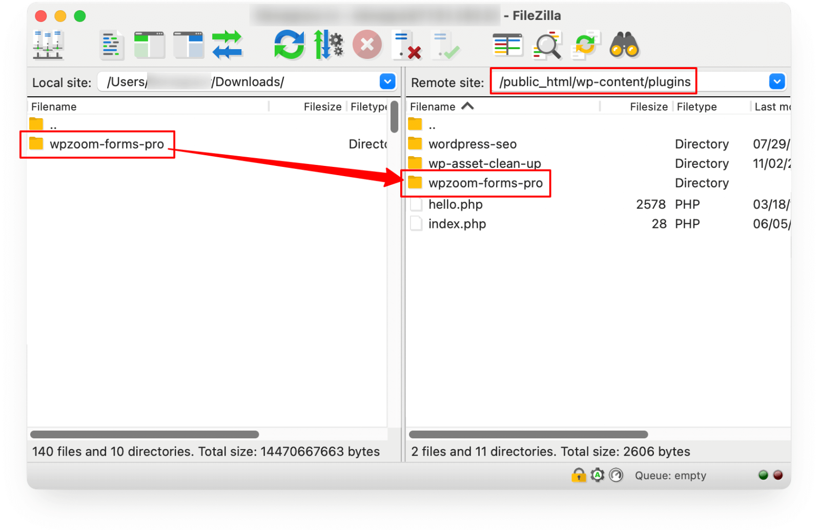 FileZilla > WPZOOM Forms Pro