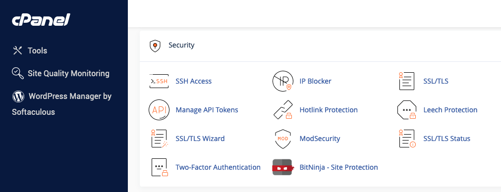 cPanel - Security