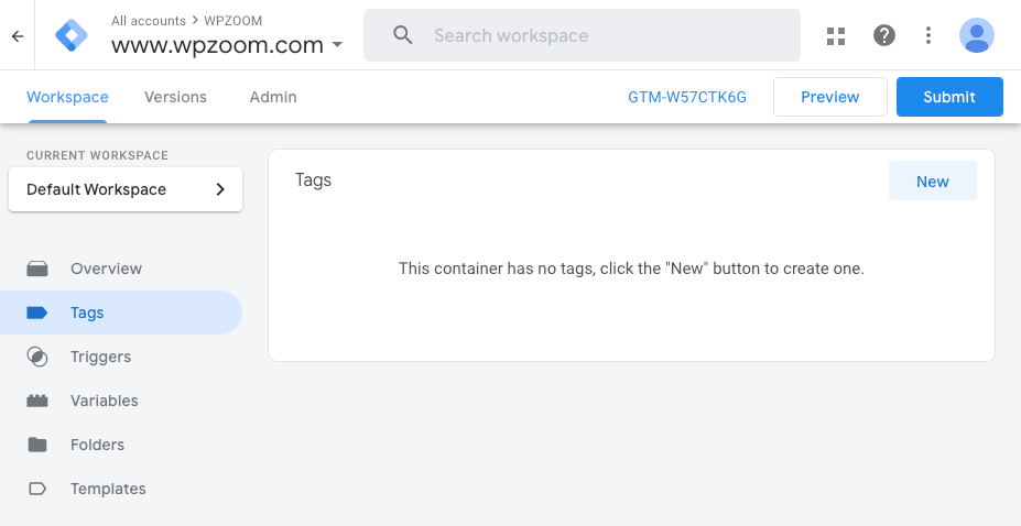 Google Tag Manager - add new tag