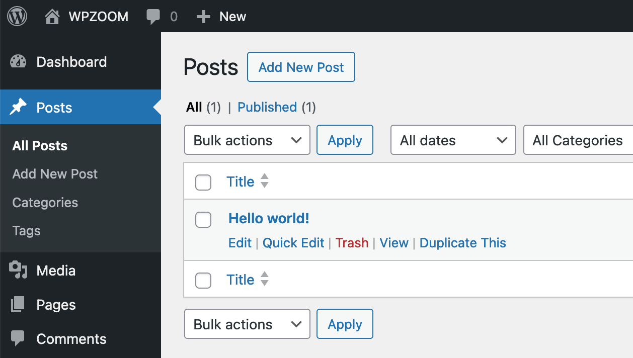 Duplicate a post in WordPress
