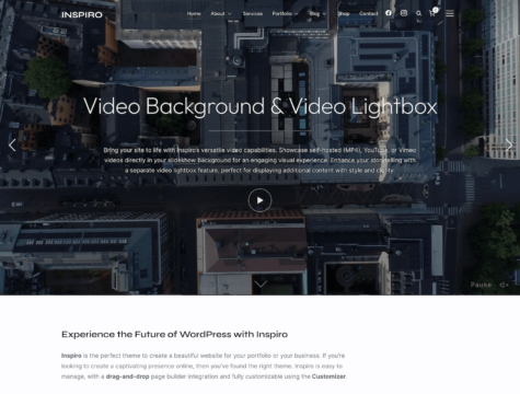 Inspiro Premium: WordPress Portfolio Theme