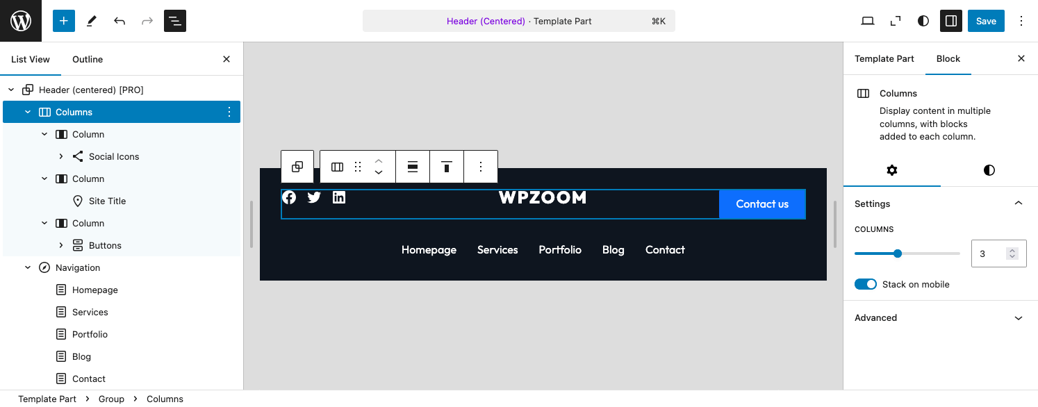 UniBlock: başlık bloklarını düzenleme